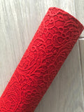 Embossed Lace Fabric Sheet - Fleece Backing