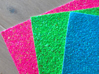 LUX Neon Color Chunky Glitter - Felt Backing