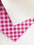 Printed Plaid Chunky Glitter Fabric Sheet