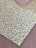 Lux Yellow Chunky Glitter Fabric Sheet