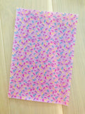 Custom Printed Jelly Sheet - Pink Ice Cream Sprinkles