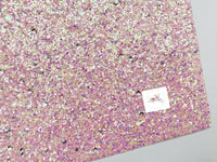 Multicolor Pink Chunky Glitter Fabric Sheet with Sequins