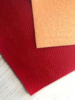 Solid Color Pebbled Faux Leather