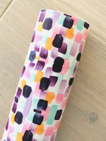 Printed Pebbled Faux Leather Abstract Design