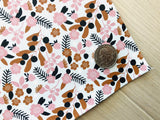 Custom Printed Smooth Leather Florals - Soft Felt Backing