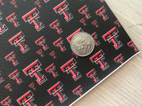 Printed Faux Leather College Sports Team Texas Tech