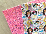 Custom Printed Smooth Faux Leather Princesses