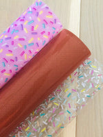 Custom Printed Jelly Sheet - Pink Ice Cream Sprinkles