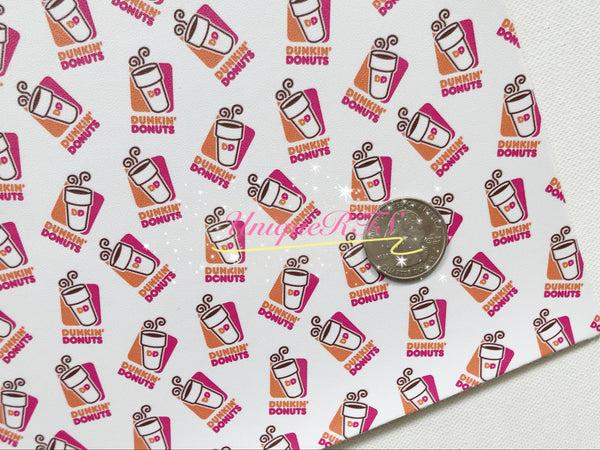 8x11, Dunkin' Donuts Leather, Coffee Synthetic Leather, Custom