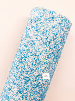 LUX Chunky Glitter Fabric Blue Lagoon