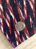 Custom Printed Smooth Leather with Fireworks and Glitter Brushwork Design