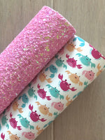 LUX Pink Chunky Glitter - Felt Backing