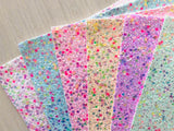 Lux Iridescent Chunky Glitter Fabric Sheet