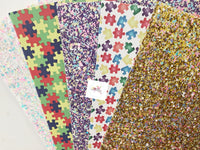 Custom Printed Smooth Leather Colorful Jigsaw Puzzles, Autism Awareness