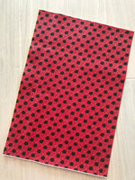 Faux Leather Black Polka Dots