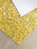 LUX Yellow and Gold Chunky Glitter - Felt Backing