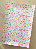 Printed Pebbled Faux Leather Small Flowers