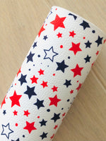 Printed Pebbled Faux Leather Stars