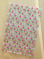 Custom Printed Jelly Sheet -  Watercolor Watermelon Design