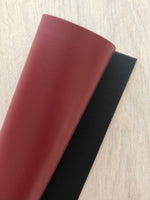 Double sided Faux Leather Burgundy