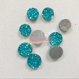 Crystal Blue Faux Druzy Cabochons (10pcs)