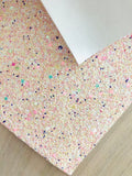 Iridescent Peach Color Chunky Glitter Fabric