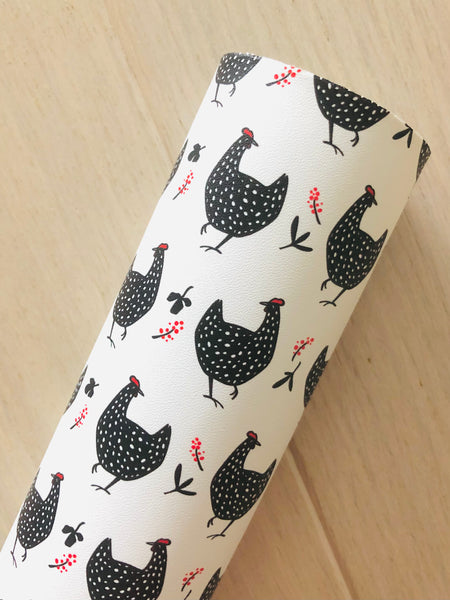 Custom Printed Smooth Leather Hen