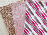 Custom Printed Smooth Faux Leather with a Brushstroke Design