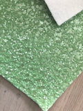 Lux Green Chunky Glitter Fabric Sheet - Felt Backing
