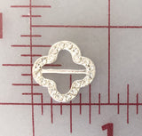 Clover Shaped Rhinestone Buckle (set of 5)