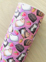 Printed Pebbled Faux Leather Guinea Piggies