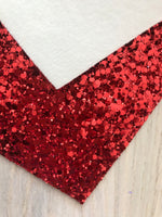 LUX Red Chunky Glitter Fabric Sheet