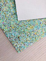 Mint Green Chunky Glitter Fabric Sheet