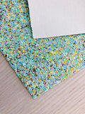 Mint Green Chunky Glitter Fabric Sheet