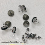 10mm Tray Cabochons Earring Setting 10pcs