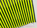 Patent Leather - Neon Yellow with Black Strips