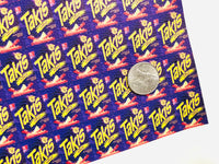 Custom Printed Pebbled Faux Leather Takis