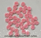 Pastel Pink Chunky Faux Druzy Cabochons (10pcs) - 2 Size Options