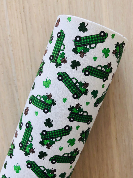 Custom Printed Smooth Leather St Patrick’s Day Truck