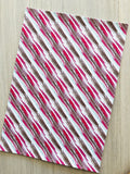 Custom Printed Smooth Faux Leather with a Brushstroke Design