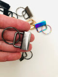 1 Inch Metal Key Fob Hardware - 5 Color Options