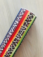 Serape Strips with Leopard Background