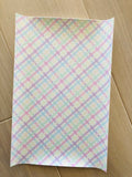 Custom Printed Smooth Leather Pastel Plaid