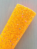 Orange Chunky Glitter - Orange Nylon Backing