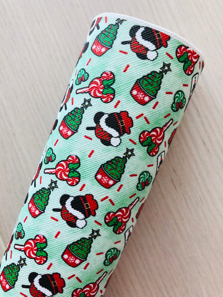 Printed Leather Christmas Mickey Drink