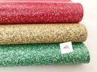 Custom Printed Smooth Leather Faux Glitters - 3 Color Options