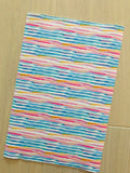 Custom Printed Smooth Leather Watercolor Waves