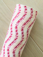 Printed Pebbled Faux Leather Baseball