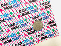 Custom Printed Pebbled Faux Leather Dad Rocks, Mom Rules