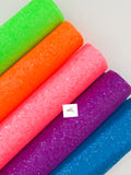 Premium Neon Chunky Glitter Fabric Sheet